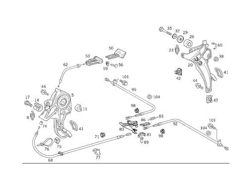 Foot Operated Parking Brake for 1999 Mercedes-Benz E430 #2