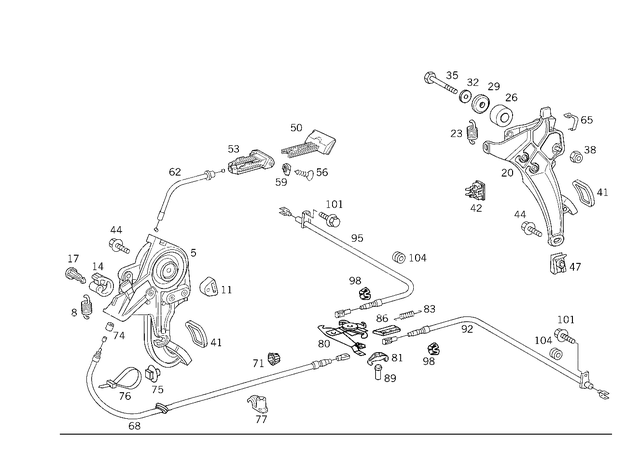 210420188564 - : Brake Cable for Mercedes-Benz Image