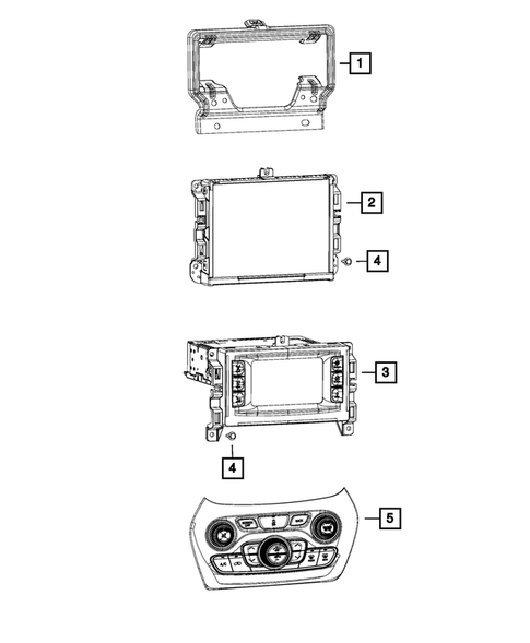 Radio, Antenna, Speakers, DVD, and Video systems for 2015 Jeep Cherokee #1