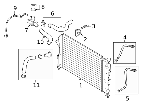 Radiator & Components for 2019 Hyundai Kona #0