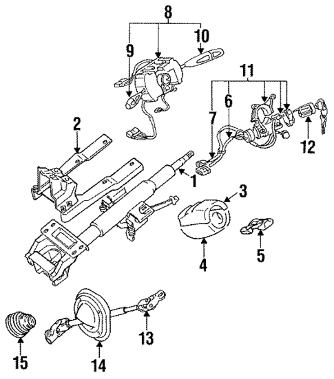 Steering Column Assembly for 1994 Dodge Stealth #0
