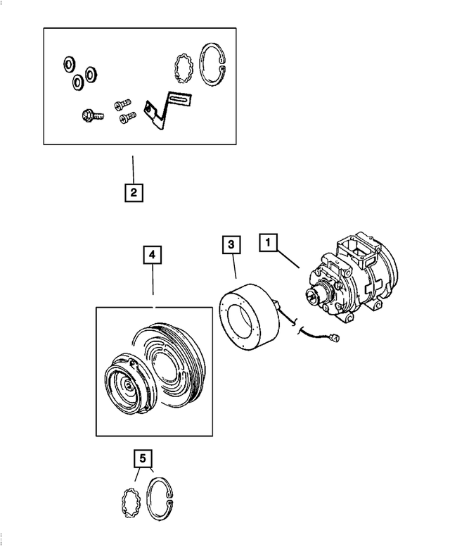 5264454 - Air Conditioners and Heaters: A/c Clutch Snap Ring Kit for Mopar Image