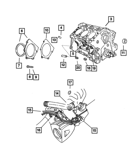 Cylinder Block for 2006 Chrysler Town & Country #0