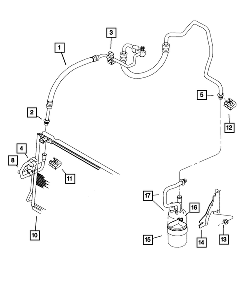 Air Conditioner and Heater Plumbing for 2001 Jeep Wrangler #2