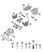 68375444AC - Frame, Bumper and Fascia: Front Skid Plate for Mopar Image