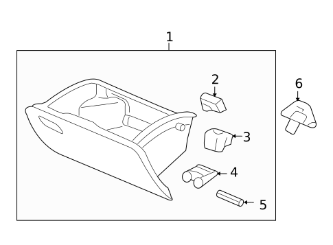 Glove Box for 2007 Honda Fit #0