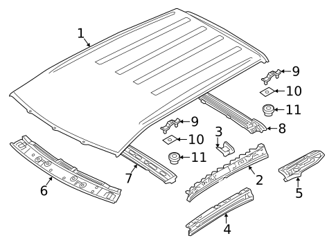 Roof & Components for 2025 Mitsubishi Outlander Sport #0