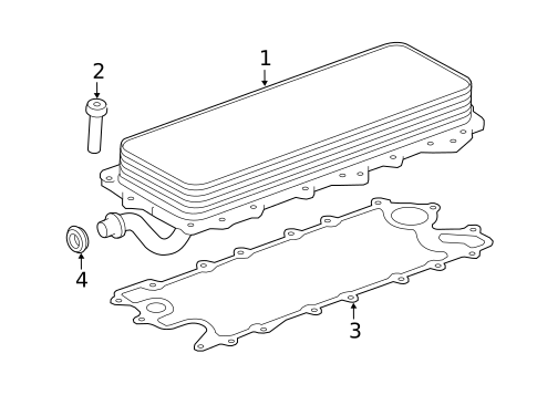 Engine Oil Cooler for 2016 Land Rover LR4 #0
