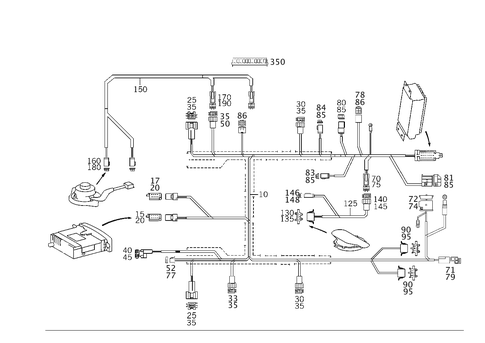 Cable Harness for Radio, Loudspeaker and CD-Player for 2006 Mercedes-Benz C230 #0