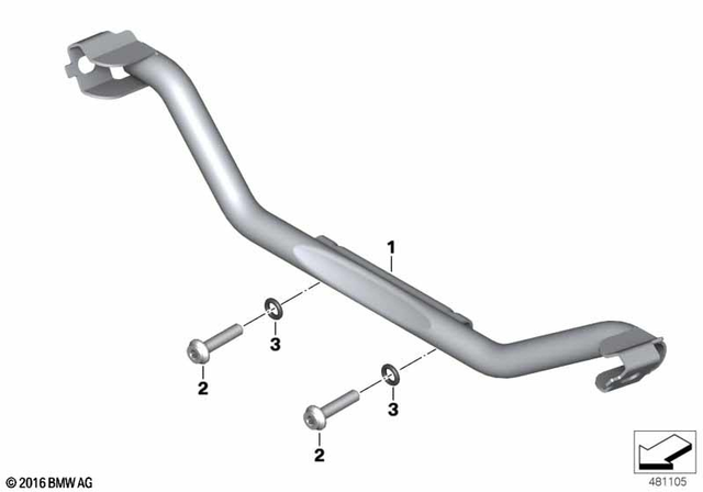 46638414761 - Frame and Mounting Parts: Holder -  for BMW-Motorrad Image