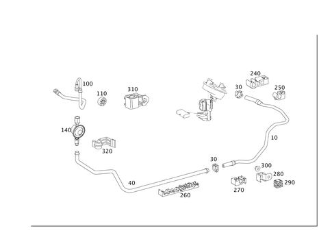 Fuel Lines, Gasoline Vehicles for 2008 Mercedes-Benz CLS550 #0