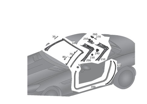 Roof Attachment Parts, Door Edge Guard Sections, Panelling for 2020 Mercedes-Benz SLC43 AMG #0