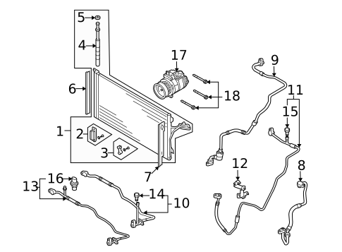 Condenser, Compressor & Lines for 2014 Volkswagen Jetta #28