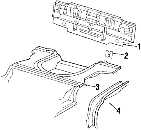 Rear Body & Floor for 1986 Oldsmobile Firenza #1