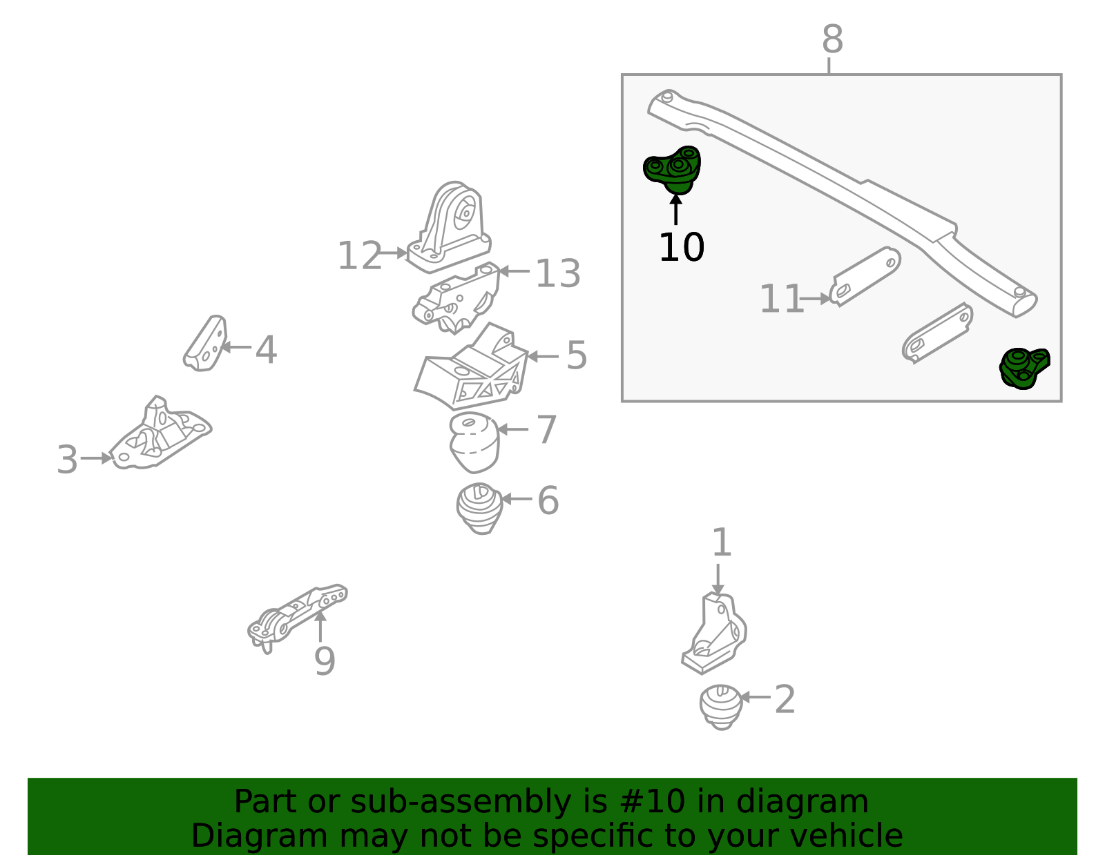 Engine Torque Strut Bracket 8666204 | TascaParts.com