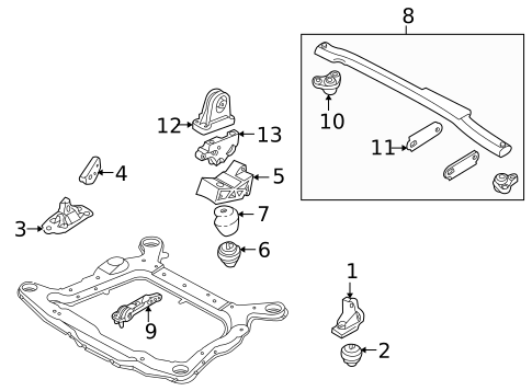 Engine & Trans Mounting for 2006 Volvo S60 #0
