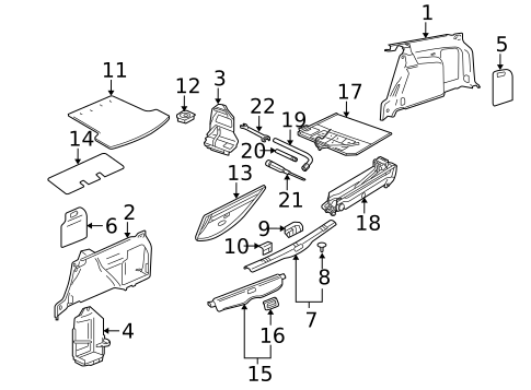 Interior Trim - Rear Body for 2003 Volkswagen Passat #2
