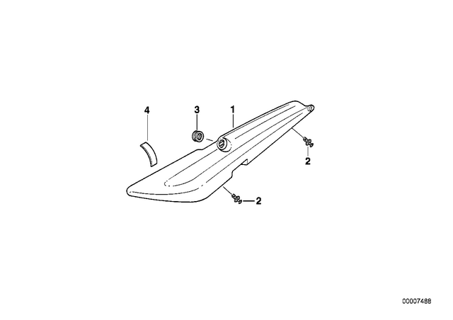 52532313490 - : Prime Coated Right Tail Trim for BMW-Motorrad Image