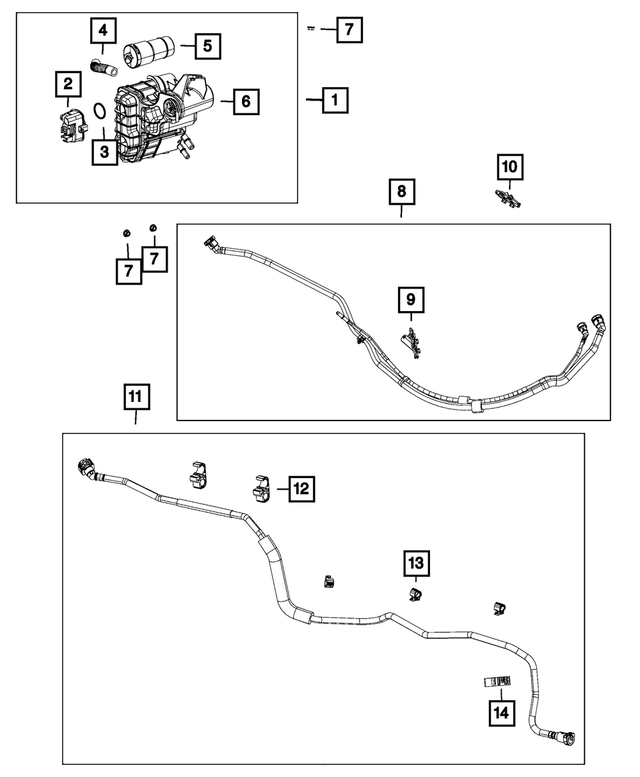 68154966AA - Emission Controls: Vapor Canister Hose for Mopar Image image