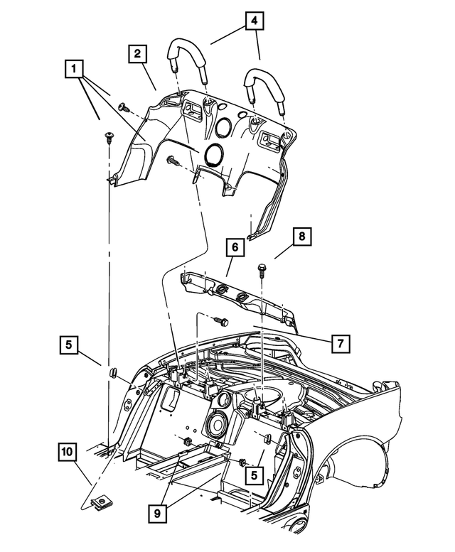 TS04DX9AB - Interior Trim: Bulkhead Trim Panel for Mopar Image