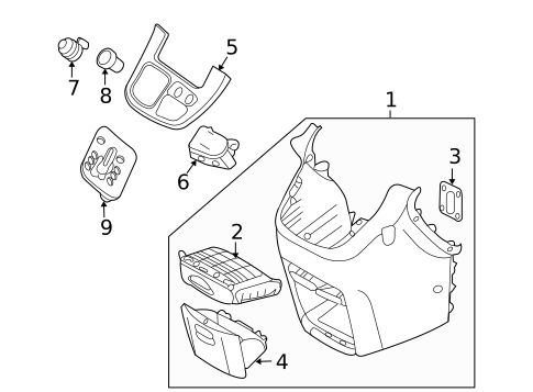 Instrument Panel Components for 2007 Hyundai Entourage #0