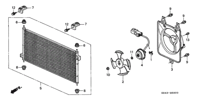 A/C Air Conditioner (Condenser) for 2001 Honda Accord #0