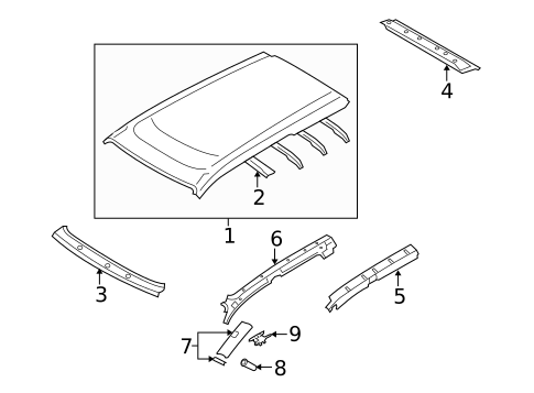 Exterior Trim - Roof for 2012 Subaru Outback #0