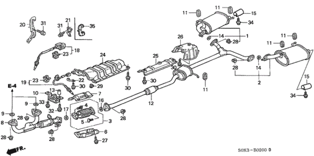 Exhaust Pipe for 2003 Acura TL #0