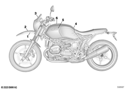 Stickers, Labels, Adhesive Film Strips for 2024 BMW-Motorrad R nineT Urban G/S #0
