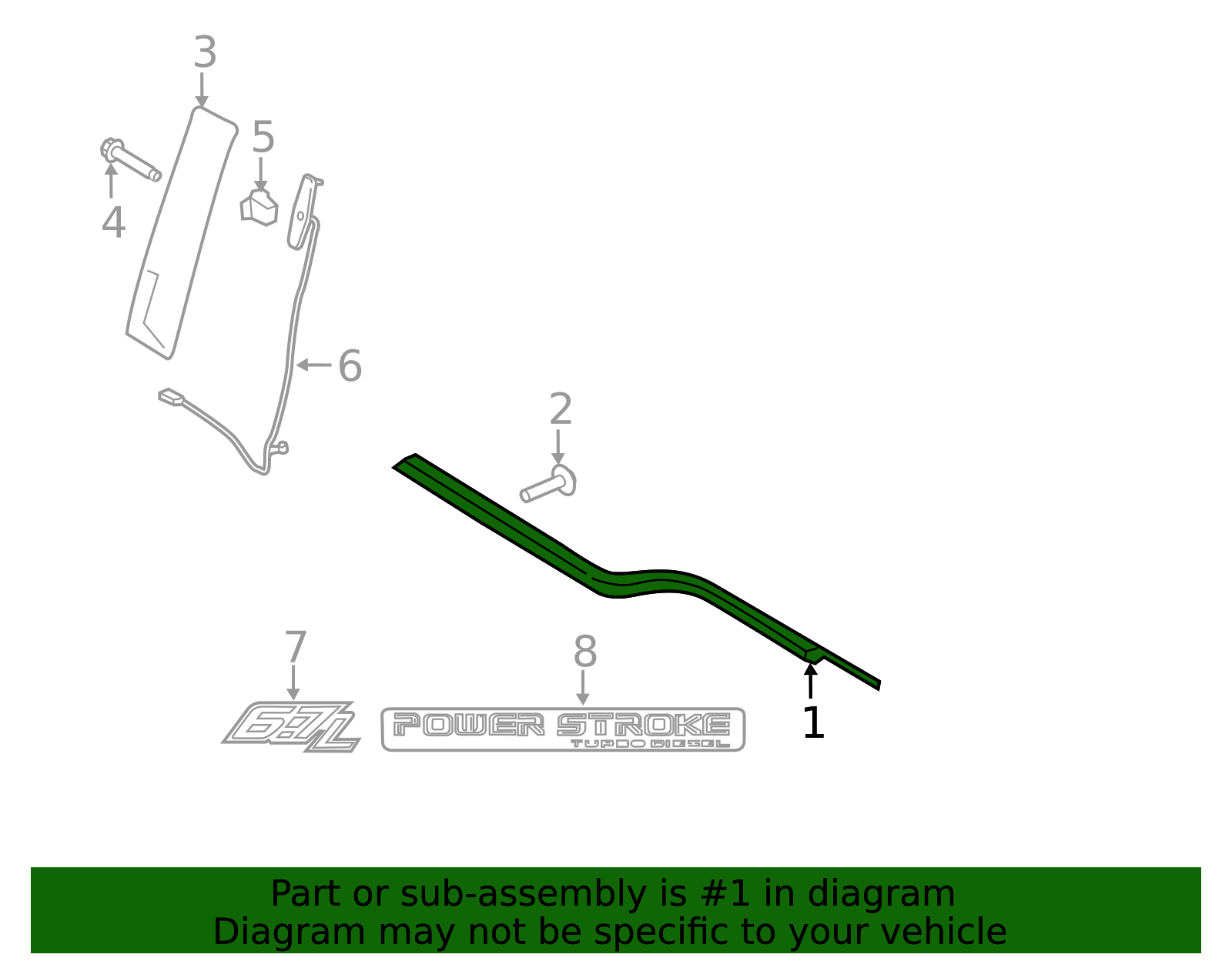 FL3Z-1521452-E - 2015-2022 Ford - Belt Molding | Dealer Auto Parts