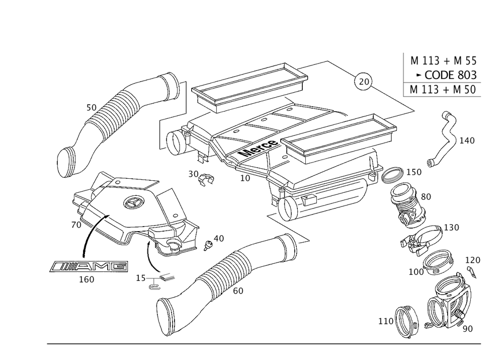 113-094-00-48 - Mass Air Flow Sensor 1994-2011 Mercedes-Benz