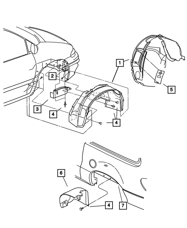 5028439AA - Body Sheet Metal Except Doors: Wheelhouse Silencer, Left, Rear for Mopar Image