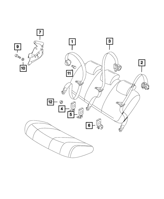 68266756AA - Restraints: Seat Belt Bracket for Mopar Image