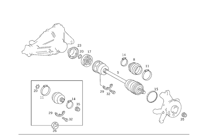 2103570082 - Rear Axle: Pulse Ring for Mercedes-Benz: C220, C230, C280, C43 AMG, E420, E430, S430, S55 AMG, SLK230, SLK320 Image
