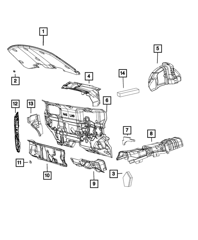 4680664AA - Interior Trim: Foam for Mopar Image