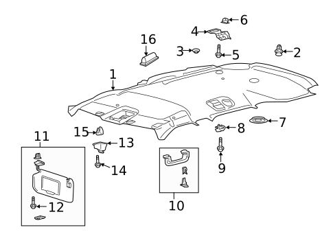 Interior Trim - Roof for 2023 Ford Explorer #0