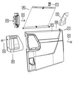 1YK23HL5AA - Interior Trim: Sliding Door Trim Panel, Left for Mopar Image