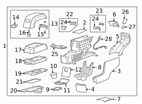 Rear Console for 2012 Buick Enclave #0
