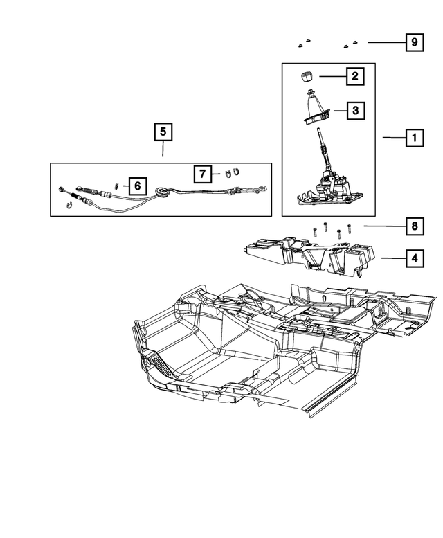 « 68083936AB –  : Levier De Sélection De Rapport Soufflet pour Mopar Image »