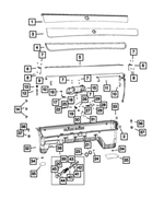 1WX161W7AC - Body Sheet Metal Except Doors: Storage Bin Door, Right for Ram: 1500, 1500 Classic, 2500, 3500 Image