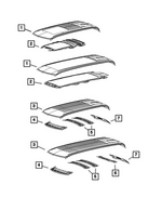 68543957AA - Body Sheet Metal Except Doors: Roof Rear Header for Mopar Image