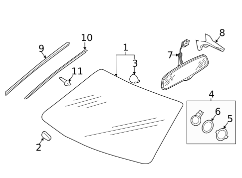 Glass - Windshield for 2013 Audi allroad #0