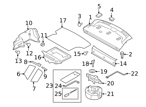 Interior Trim - Rear Body for 2011 Subaru Impreza #0