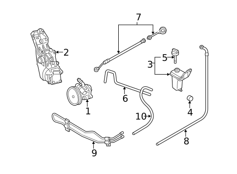Pump & Hoses for 2007 Audi A4 Quattro #0