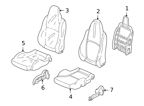 Front Seat Components for 2006 Honda Insight #0