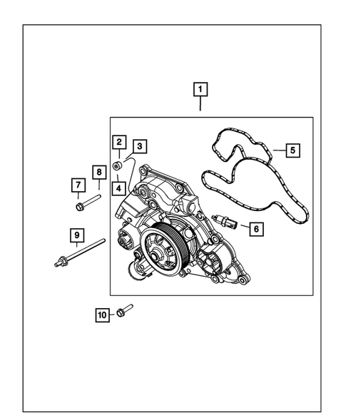 Water Pump and Related Parts for 2015 Dodge Challenger #1