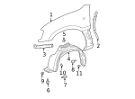 9008015090 - Body: Fender Liner Bolt for Toyota Image