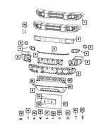 68295606AB - Frame, Bumper and Fascia: Front Bumper Beam for Jeep: Wrangler Image