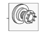 F81Z1102AE - Brakes: Hub &amp; Rotor for Ford: F-250 Super Duty, F-350 Super Duty, F-450 Super Duty, F-550 Super Duty Image