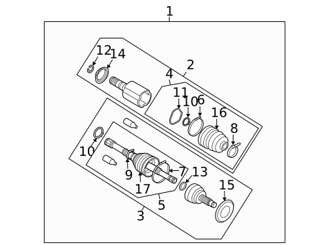 Axle Shafts & Joints for 2009 Subaru Outback #1